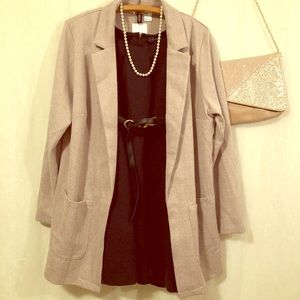 NWT H&M Divided Tan Beige Long Outdoor Blazer